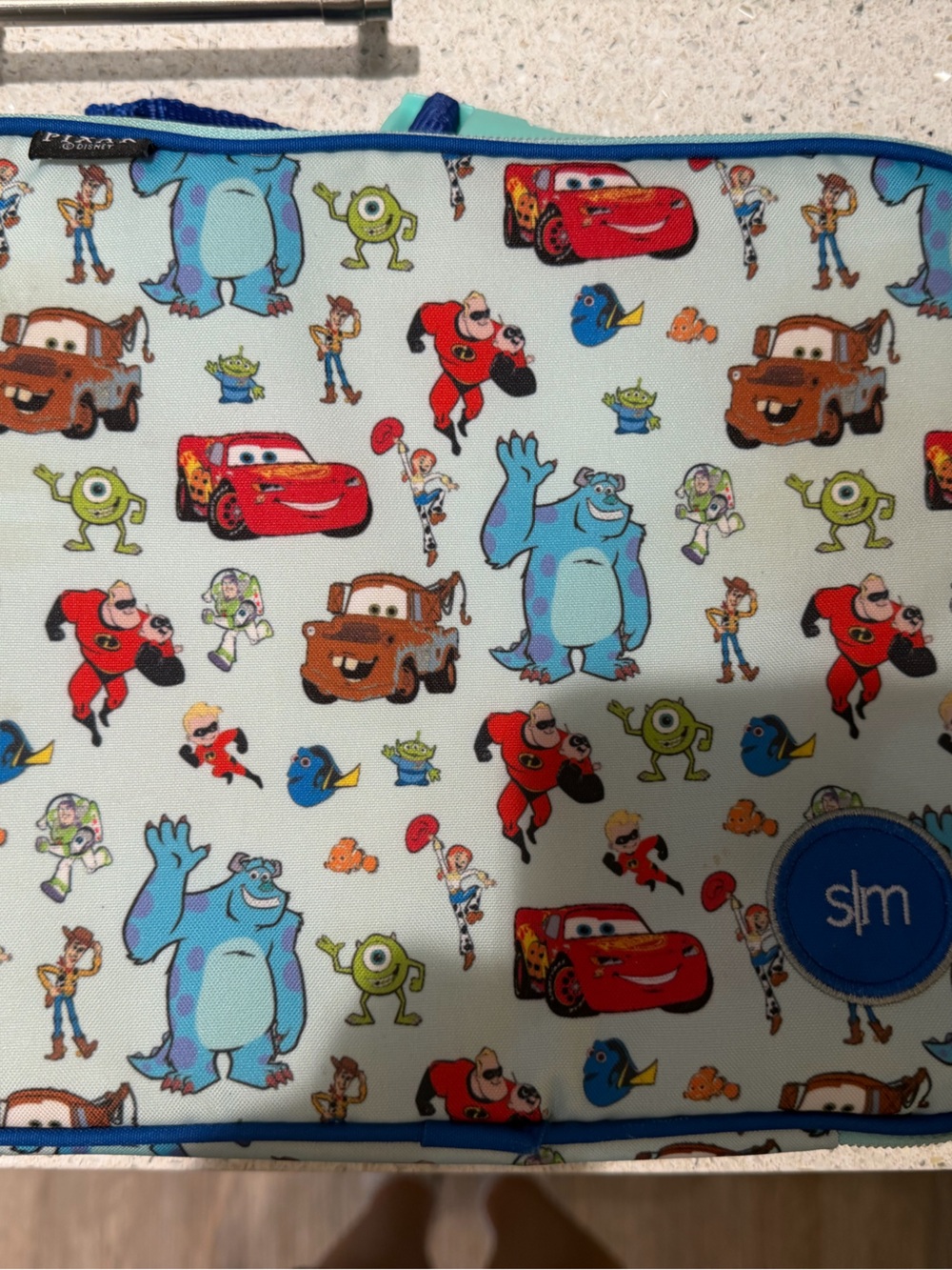 Disney Multi-Character Kids Lunch Bag in Blue, Red, Green